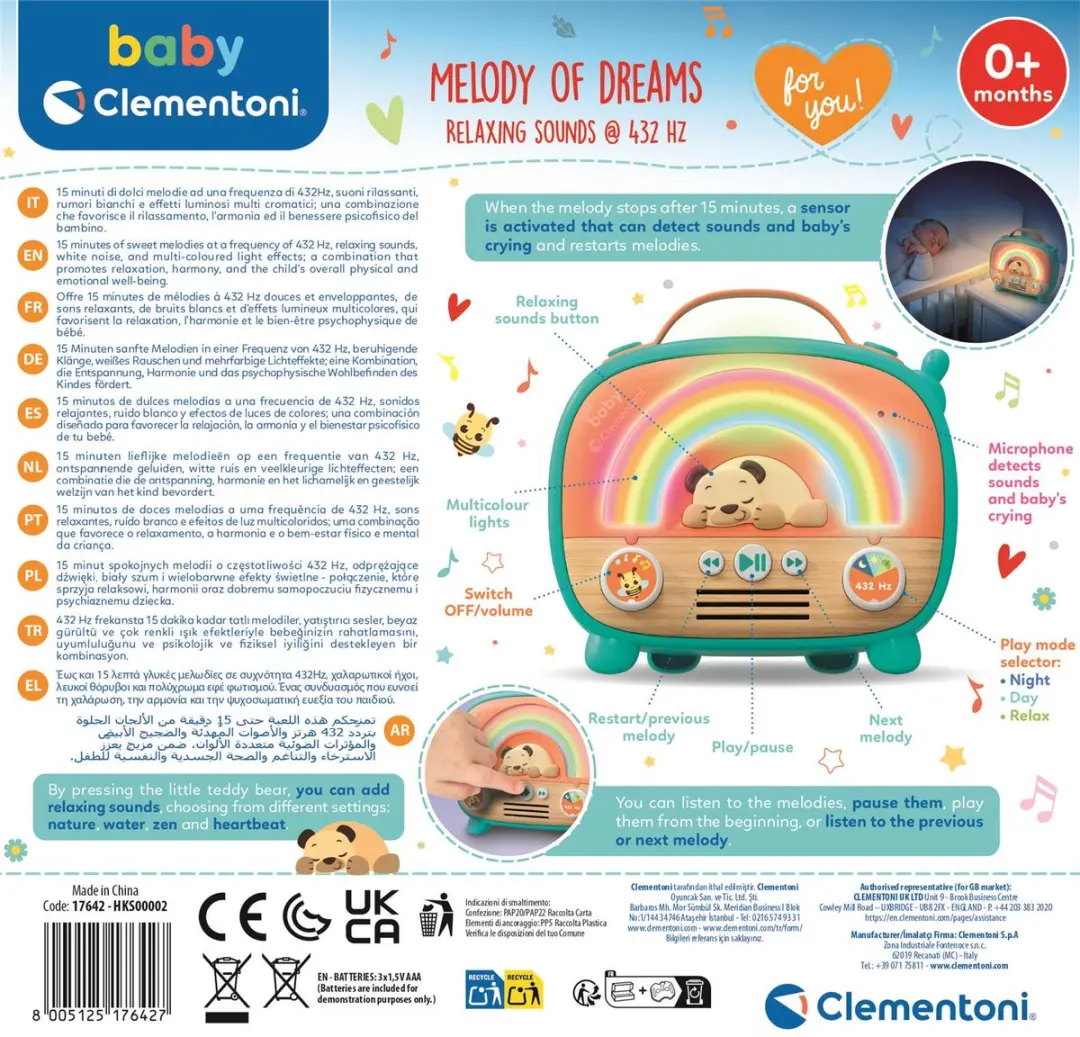 Clementoni Melody of Dreams Witte Ruis Muziekdoosje - afbeelding 6 van 6