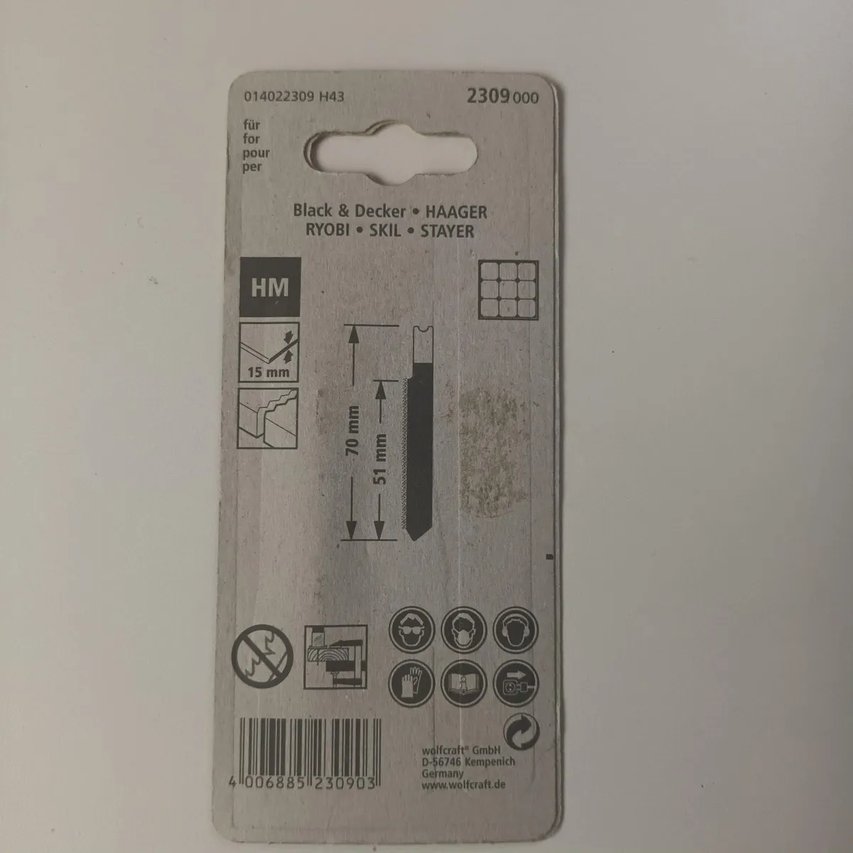Wolfcraft Decoupeerzaagblad 2309 - Keramiek/Glas