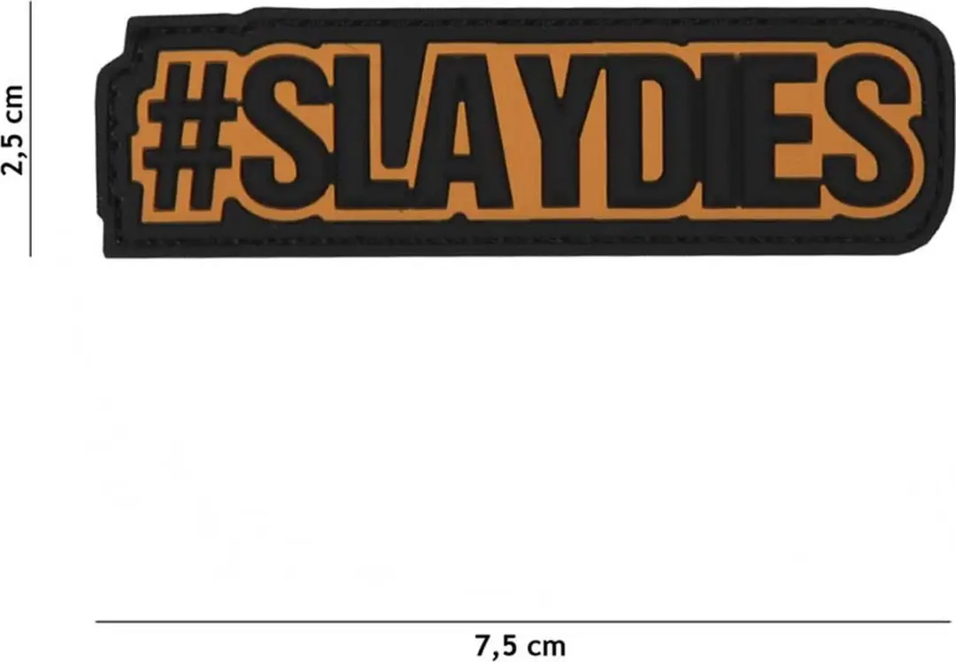 Embleem, 3D PVC Slaydies oranje