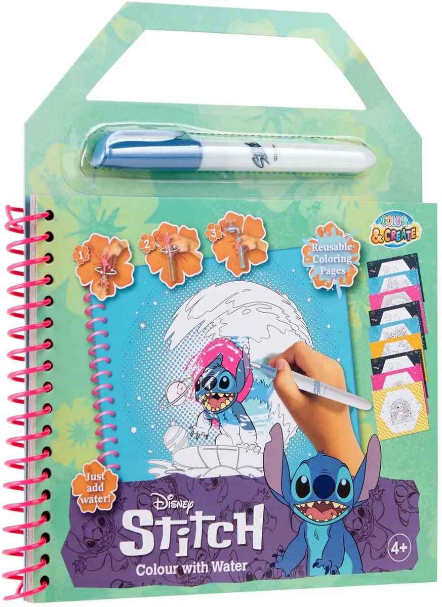 Disney Stitch Waterkleurboek - afbeelding 2 van 6