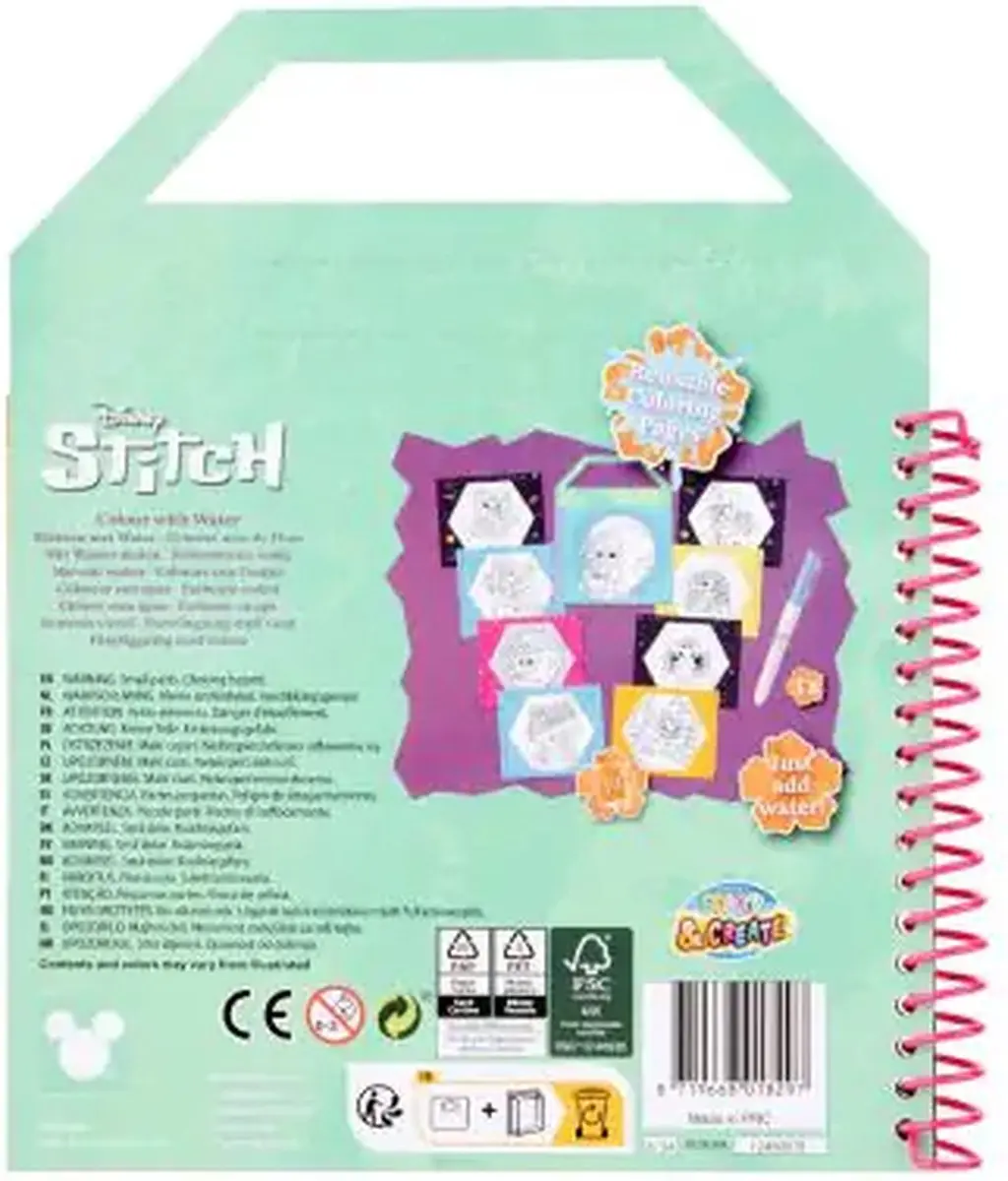 Disney Stitch Waterkleurboek - afbeelding 5 van 6