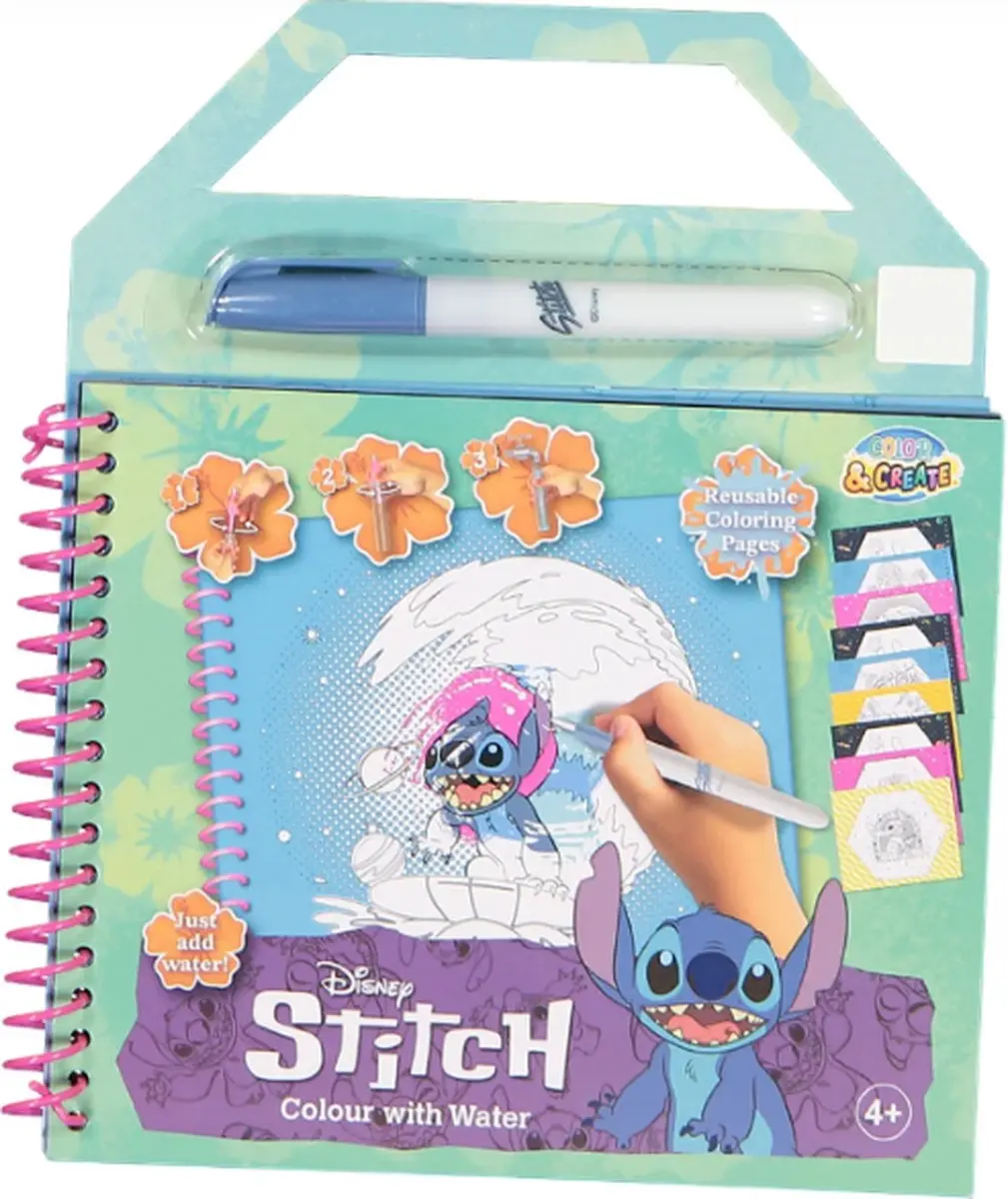 Disney Stitch Waterkleurboek - afbeelding 6 van 6
