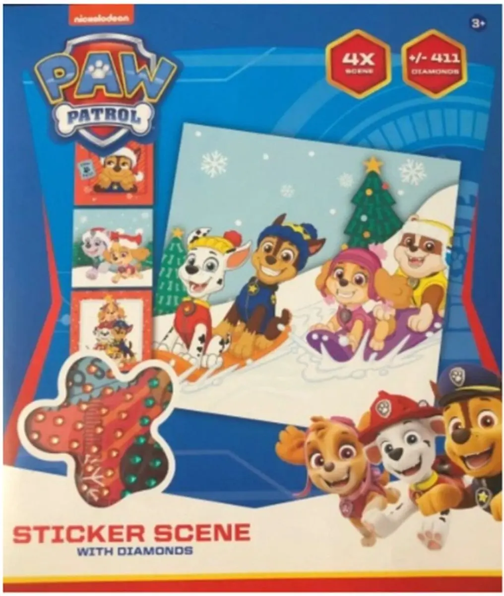 Paw Patrol Sticker Scene met diamantjes
