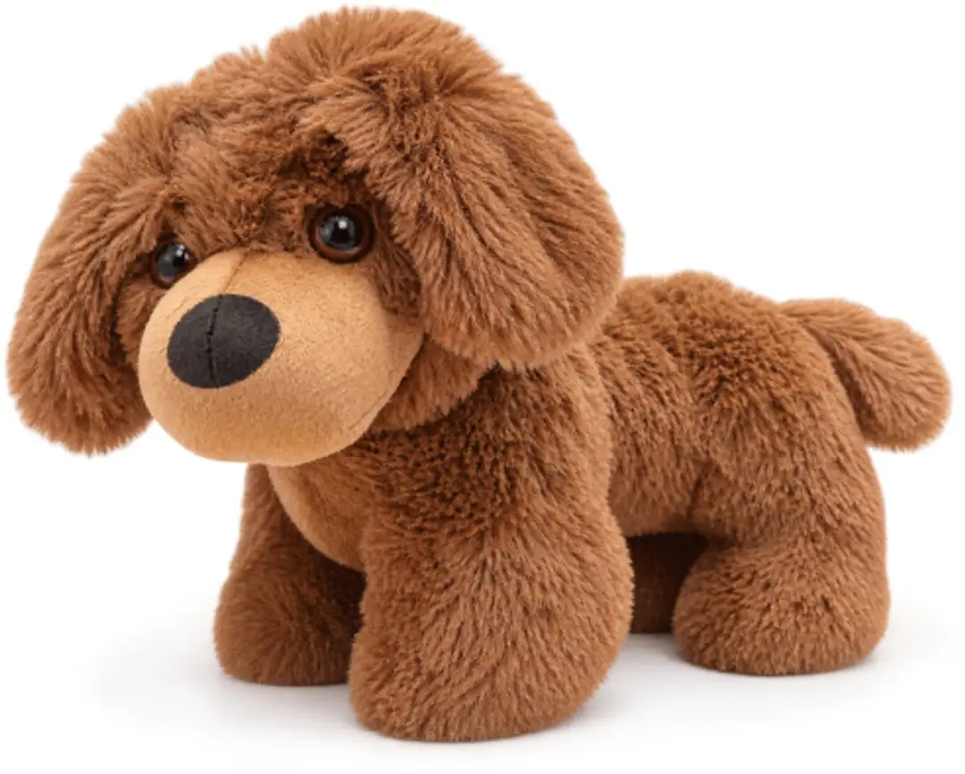 Teckel (Donkerbruin) Pluche Knuffel Hond 23 cm