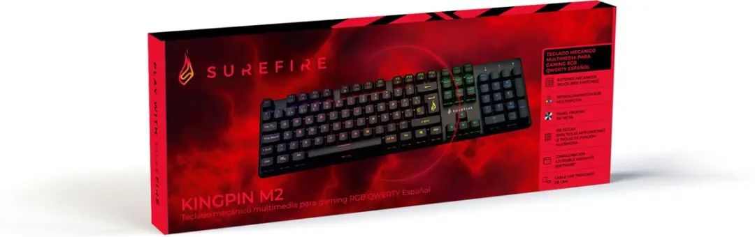 SureFire KingPin M2 60% RGB Gaming Toetsenbord - Zwart - afbeelding 5 van 6