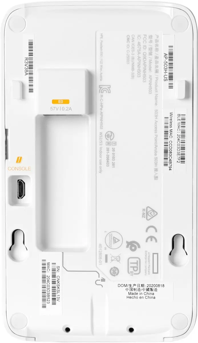 HPE Aruba AP-503H R3V36A Access Point - Wit - afbeelding 2 van 4
