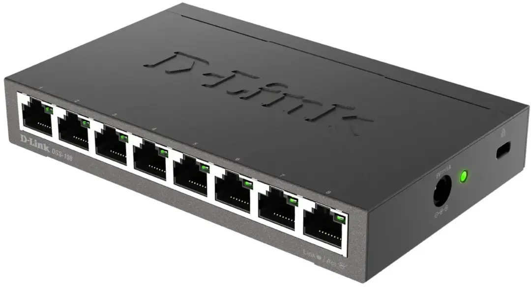 D-Link DGS-108 Netwerkswitch - 8 Poorten - Zwart - afbeelding 6 van 6