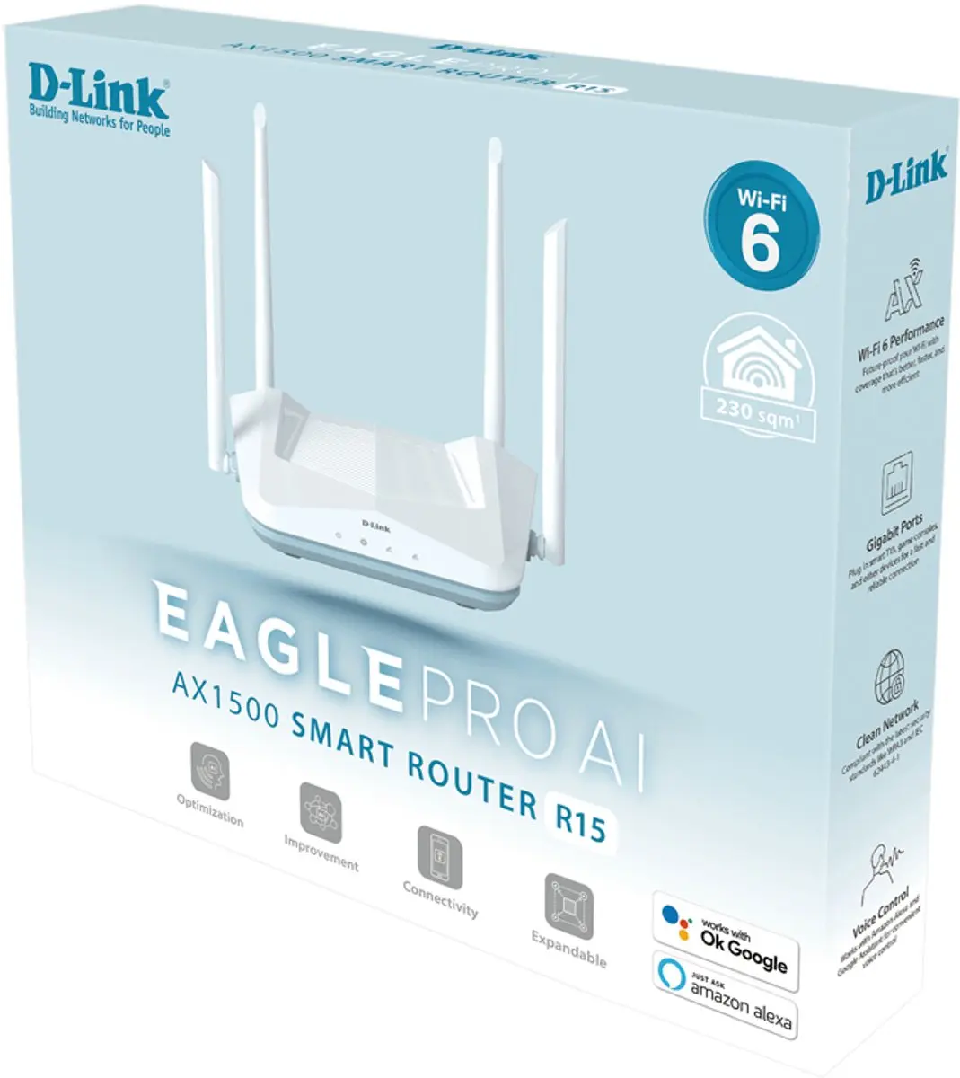 D-Link Eagle Pro AI R15/E Smart Router - Wit - afbeelding 5 van 5