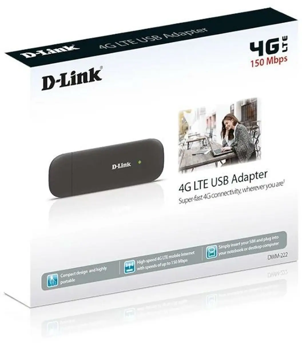 D-Link DWM-222W/R 4G-surfstick - 150 MBit/s - afbeelding 3 van 6