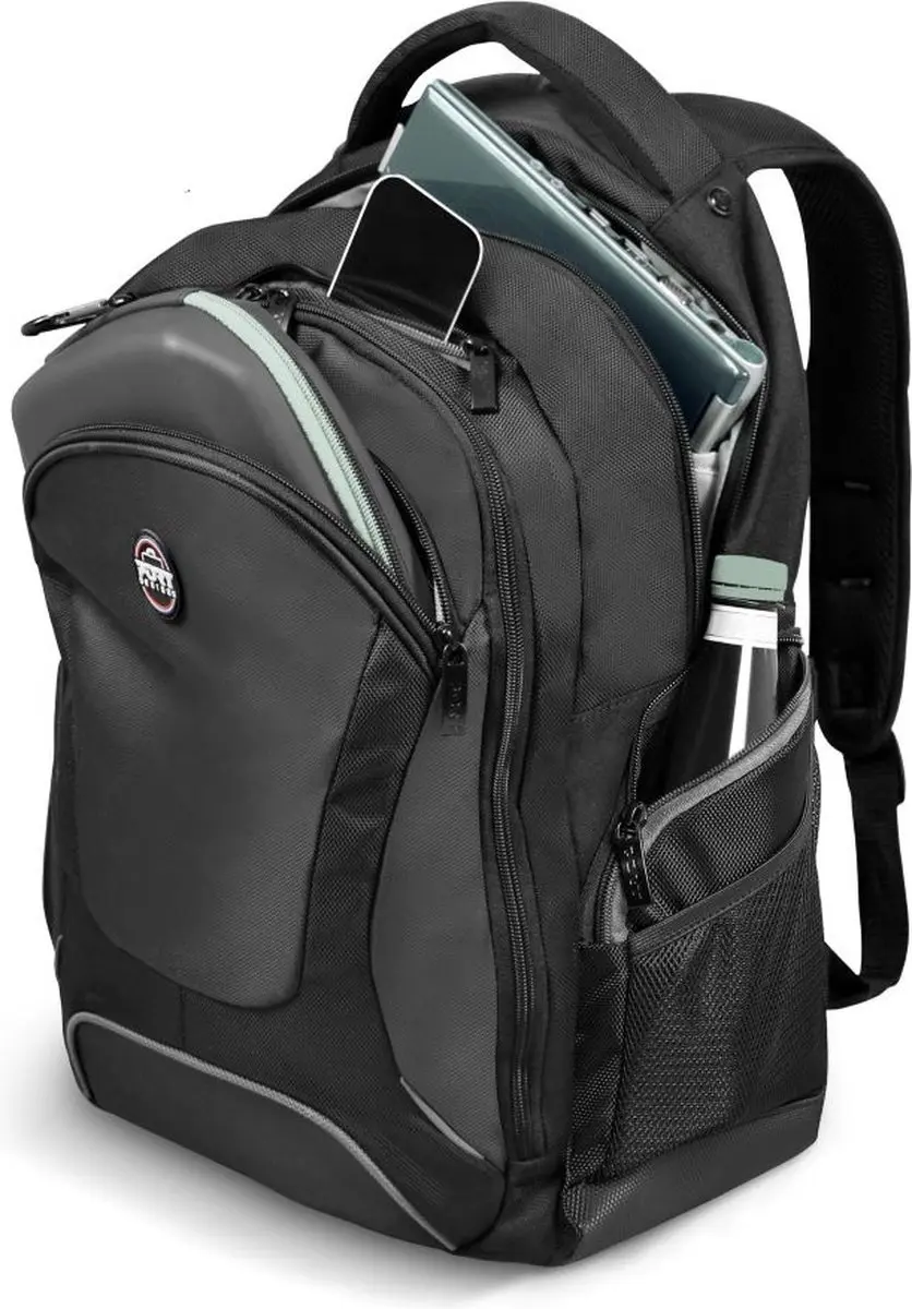 PORT Designs Courchevel II ECO Laptop Rugzak 17.3 inch - 24L - Zwart - afbeelding 4 van 6