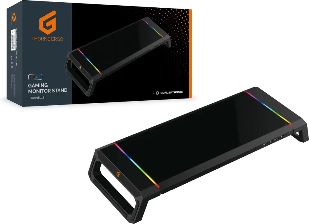 Conceptronic Thorne THORNE01B Monitorstijgers - Zwart - afbeelding 2 van 3