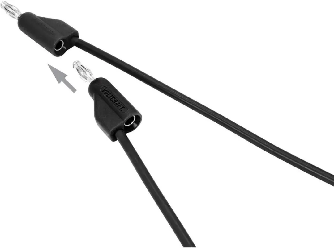Voltcraft MSB-300-0.25-SW Meetsnoer Banaanstekker - Zwart - afbeelding 2 van 4