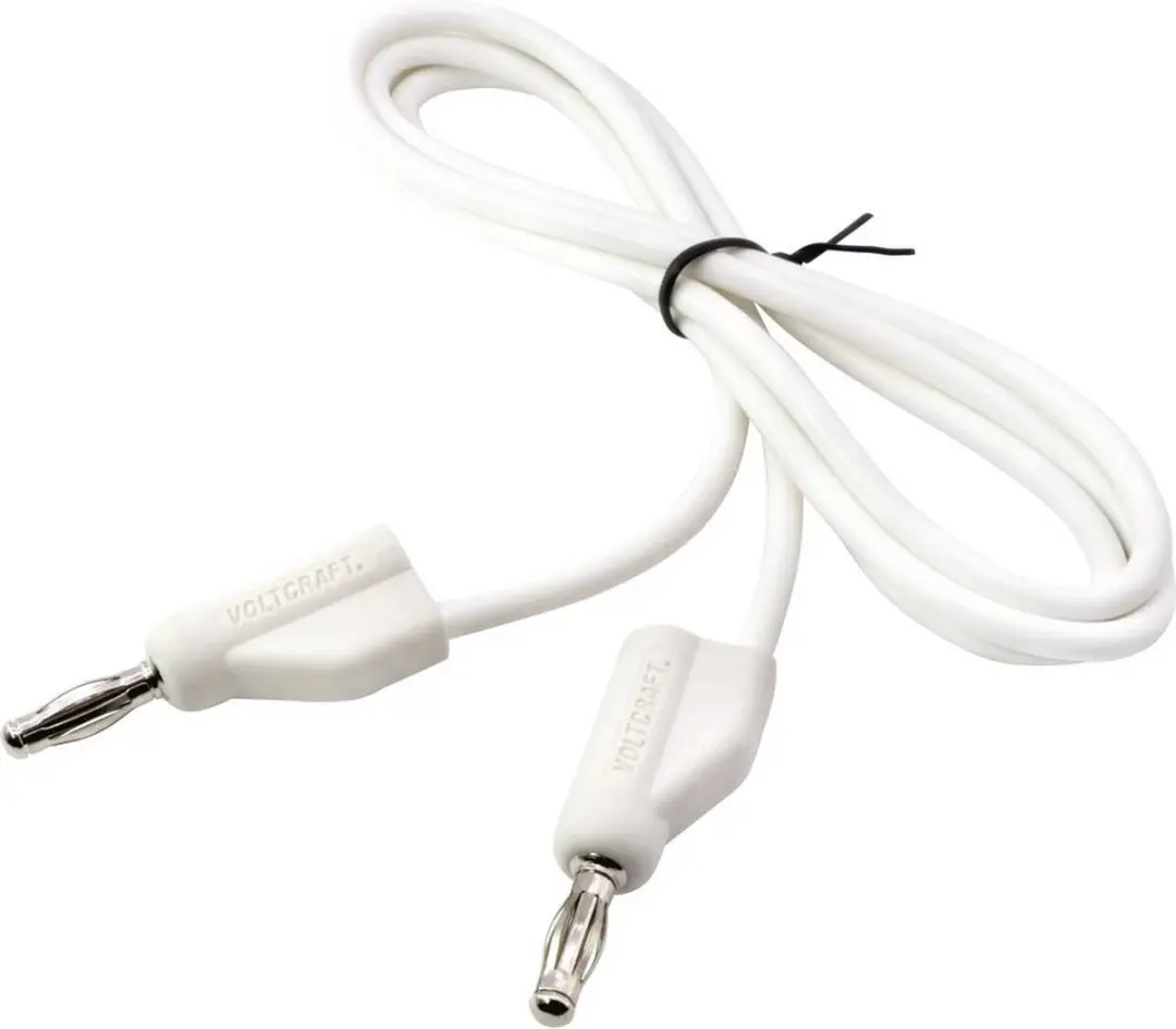 Voltcraft MSB-300-1-WS Meetsnoer Banaanstekker 4 mm - Wit - afbeelding 4 van 5