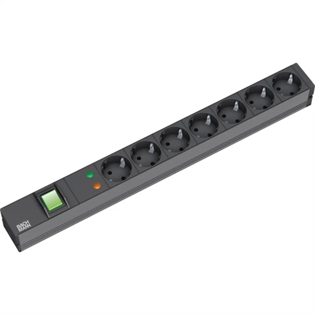 Bachmann 333.535 Stekkerdoos 19" 1U 7-voudig