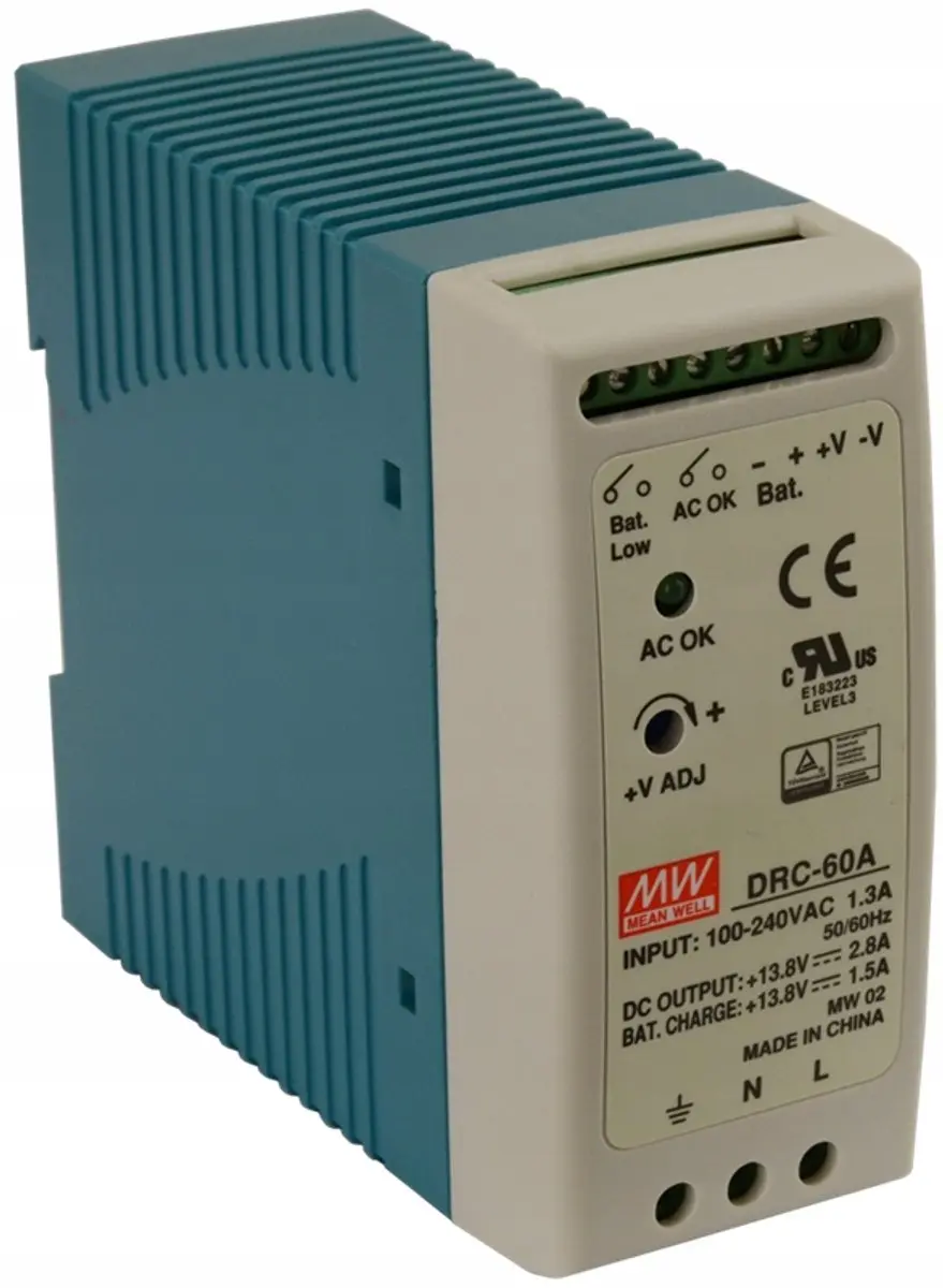 Mean Well DRC-60A DIN-rail netvoeding