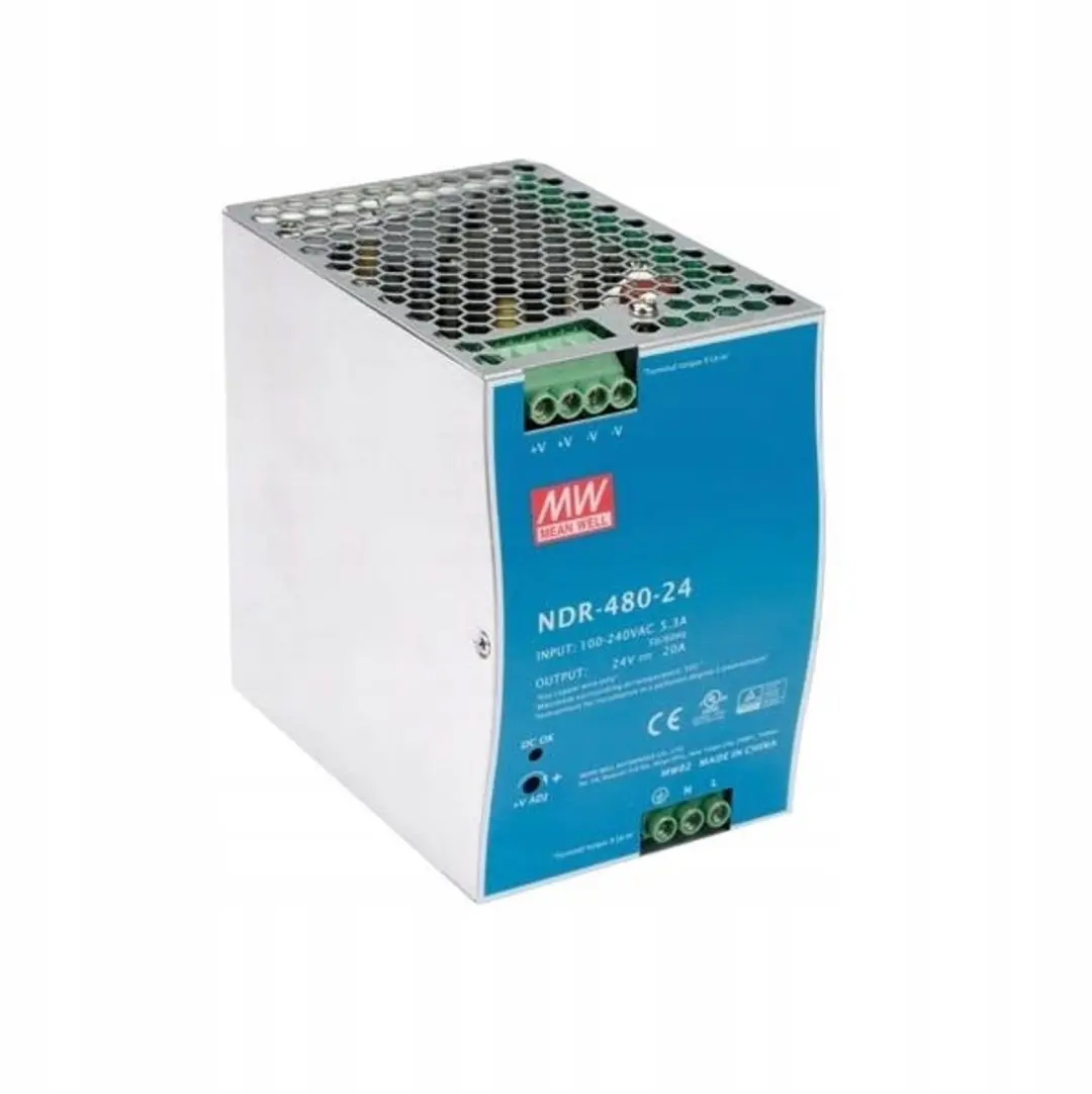 Mean Well NDR-480-24 DIN-rail netvoeding 480W - afbeelding 2 van 3