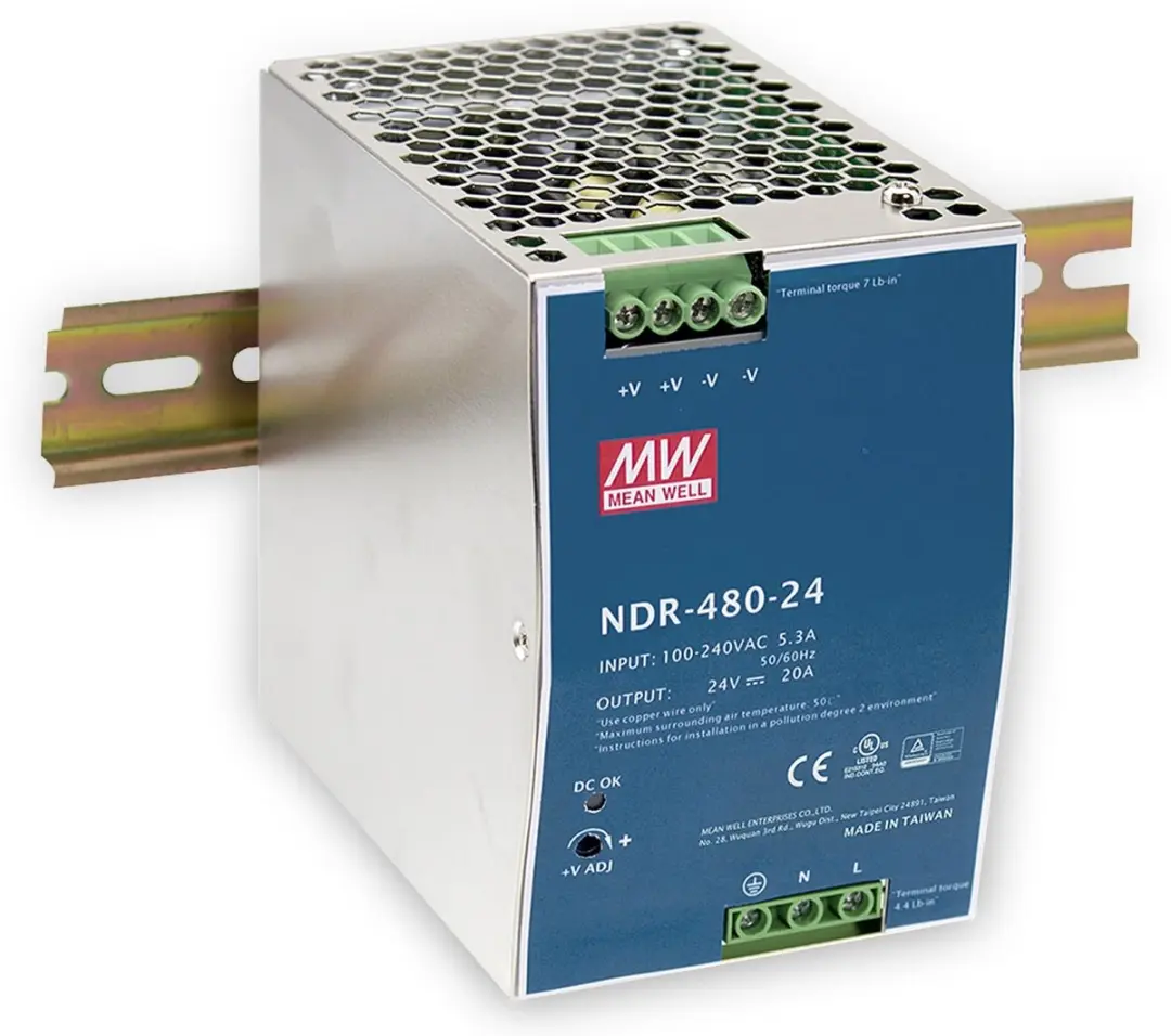 Mean Well NDR-480-24 DIN-rail netvoeding 480W