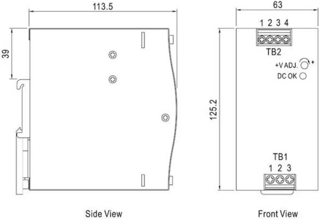 Mean Well NDR-240-24 DIN-rail voeding - 240W - afbeelding 2 van 6