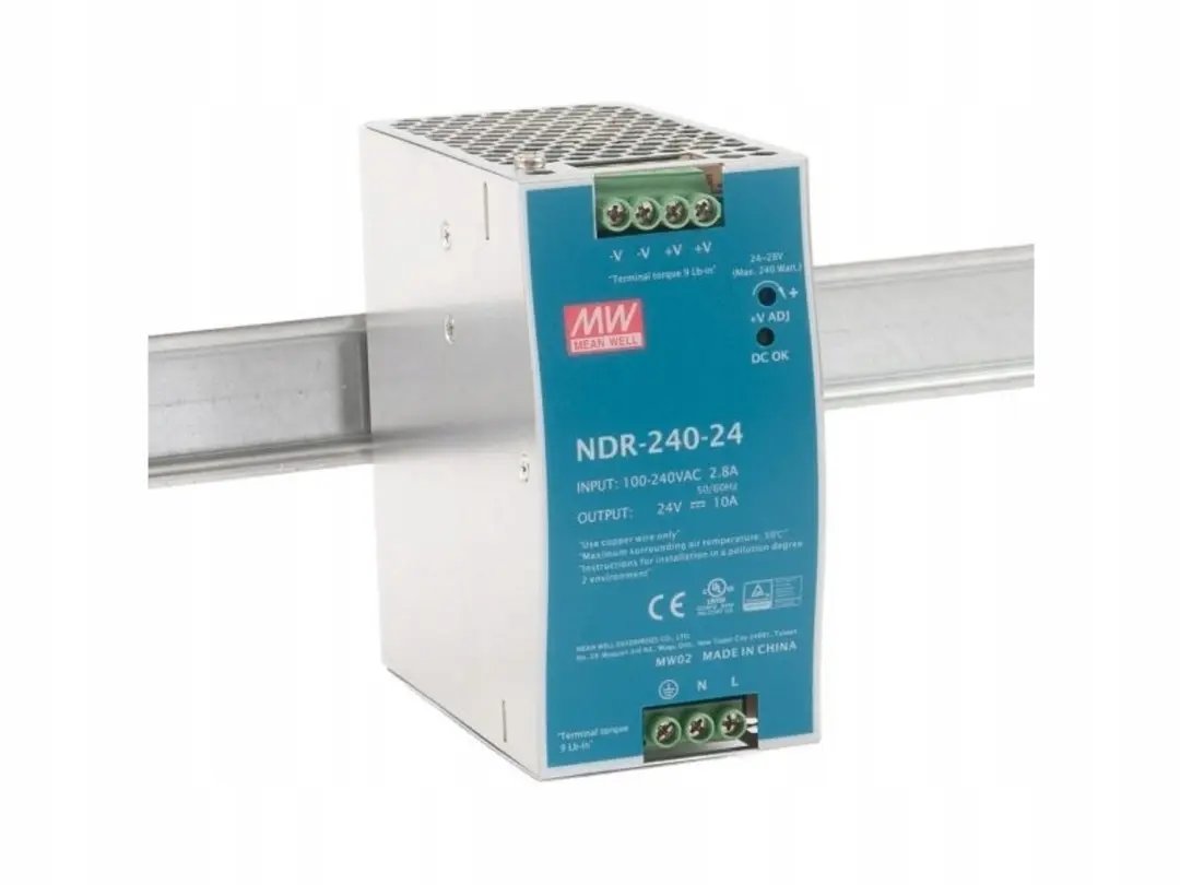 Mean Well NDR-240-24 DIN-rail voeding - 240W - afbeelding 5 van 6