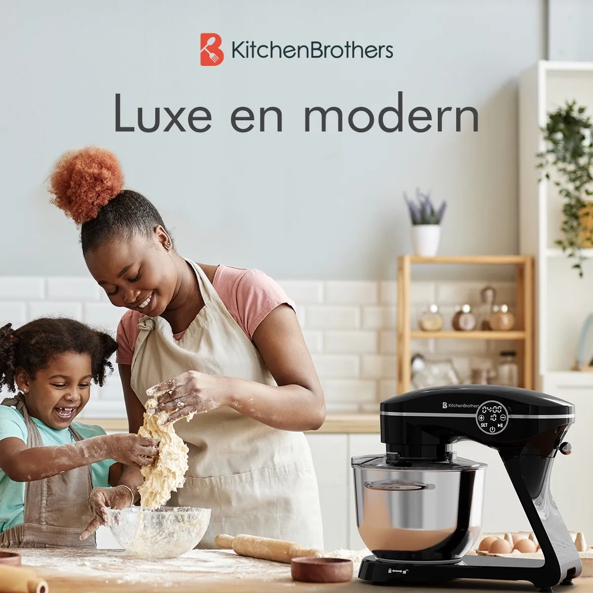 KitchenBrothers Keukenrobot 1800W - Zwart