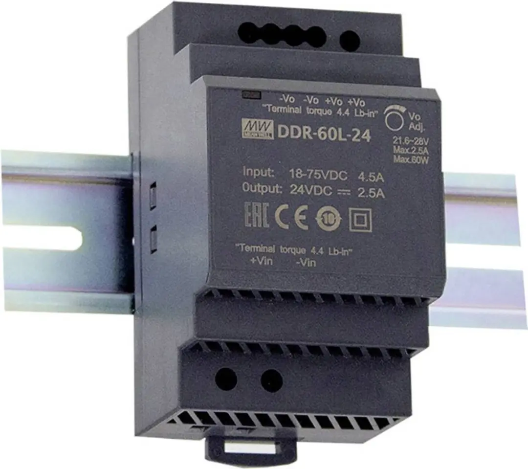 Mean Well DDR-60L-24 DIN-rail DC/DC-converter 60W