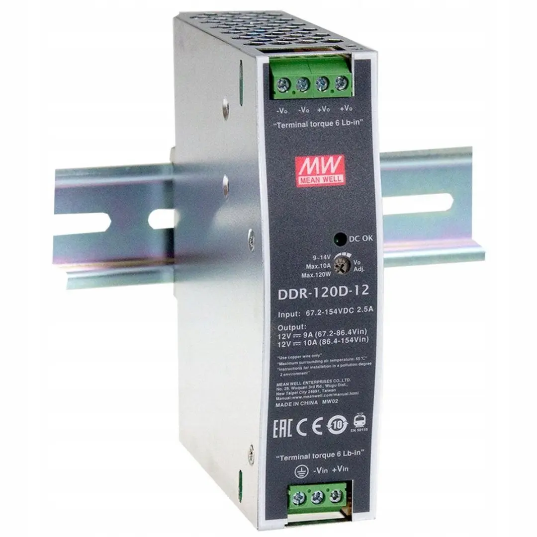 Mean Well DDR-120D-24 DIN-rail DC/DC-converter