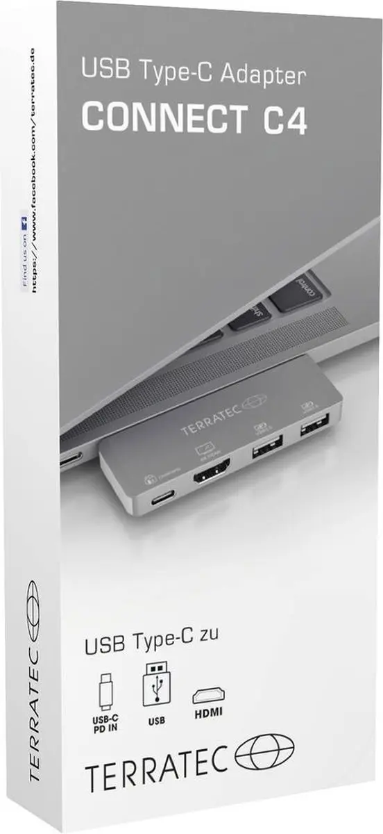 Terratec 251737 USB-C Dockingstation - Grijs - afbeelding 5 van 5