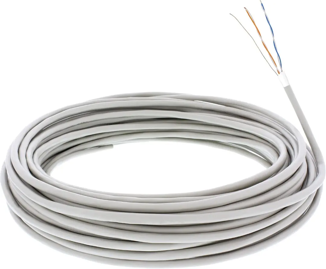 InLine Telefoonkabel 4-aderig 2x2x0.6mm - 100m Rol - Beige - afbeelding 2 van 5