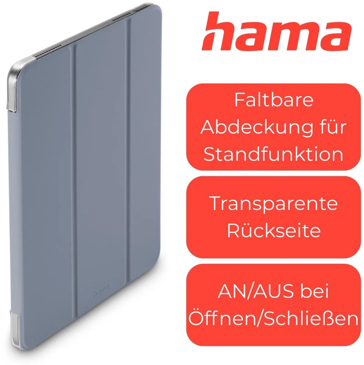 Hama Tablethoes iPad Air 13 Fold Clear - 13" - Lila