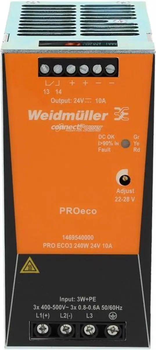 Weidmüller 1469540000 DIN-rail Netvoeding - 24V/DC 10A 240W - afbeelding 3 van 5