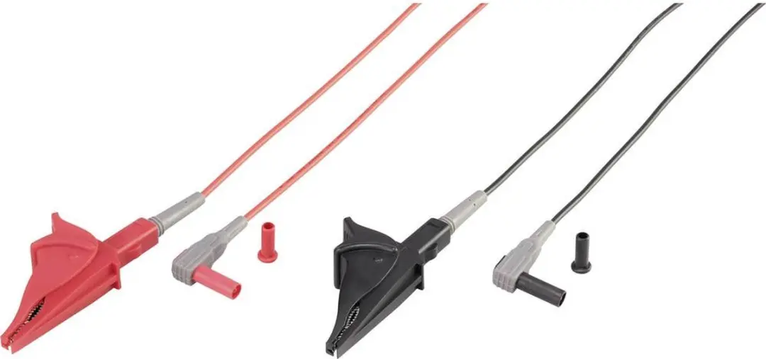 Voltcraft MSL-507 Meetsnoer 4mm Krokodilklem 1.00m - Zwart/Rood - afbeelding 3 van 5