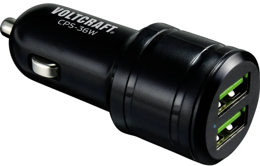 Voltcraft CPS-36W USB-oplader 36W 2x USB-A - Zwart - afbeelding 2 van 5