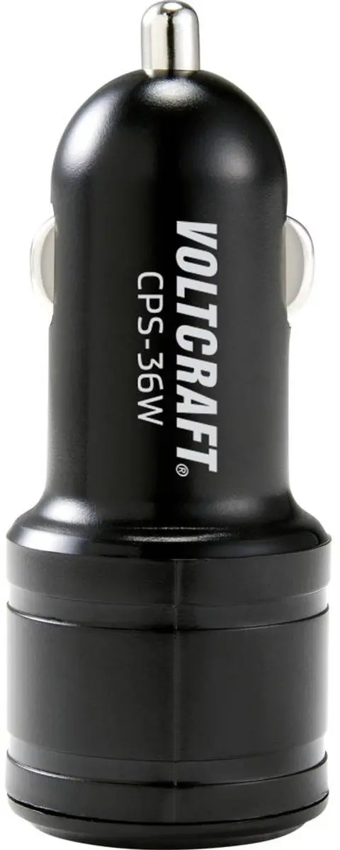 Voltcraft CPS-36W USB-oplader 36W 2x USB-A - Zwart - afbeelding 3 van 5