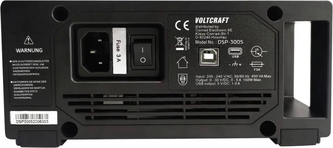 Voltcraft DSP-3005 Labvoeding VC-12231810 - 0-30V/0-5A - afbeelding 3 van 6