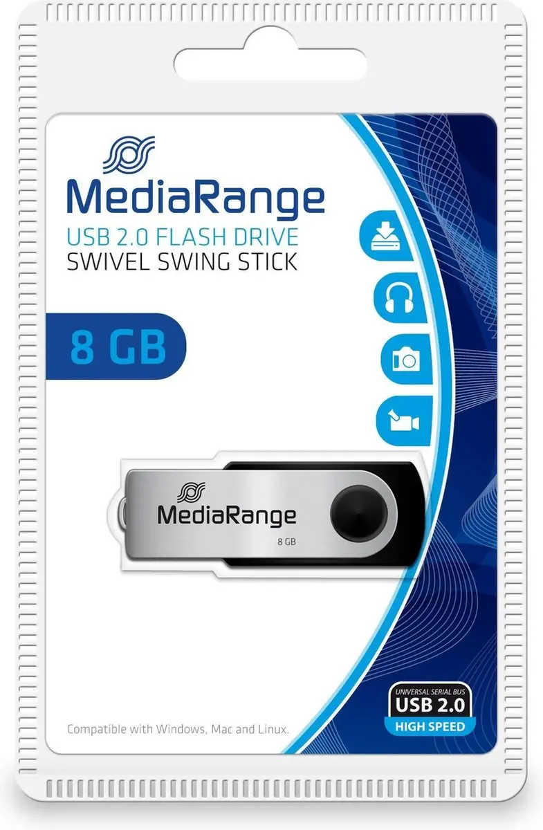 MediaRange MR908 USB-stick 8GB - afbeelding 2 van 6