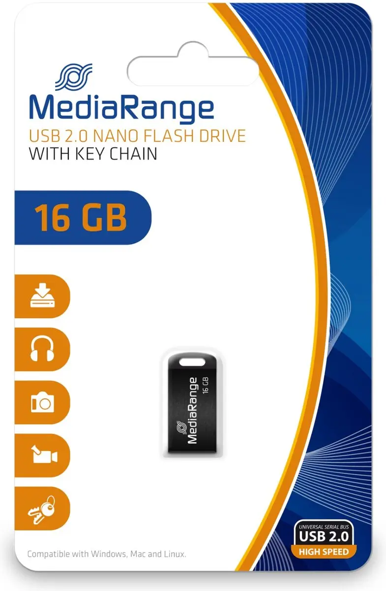 MediaRange MR921 USB Nano Flash Drive 16GB
