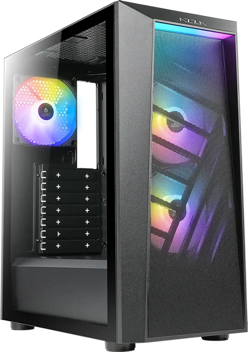 AZZA Sentinel CSAZ-205A01B PC-behuizing - Zwart - afbeelding 5 van 6