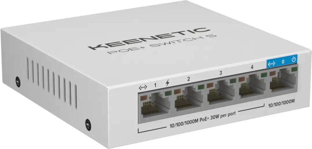 Keenetic PoE+ Switch 5 KN-4610-01-EU - 60W - Wit - afbeelding 2 van 6