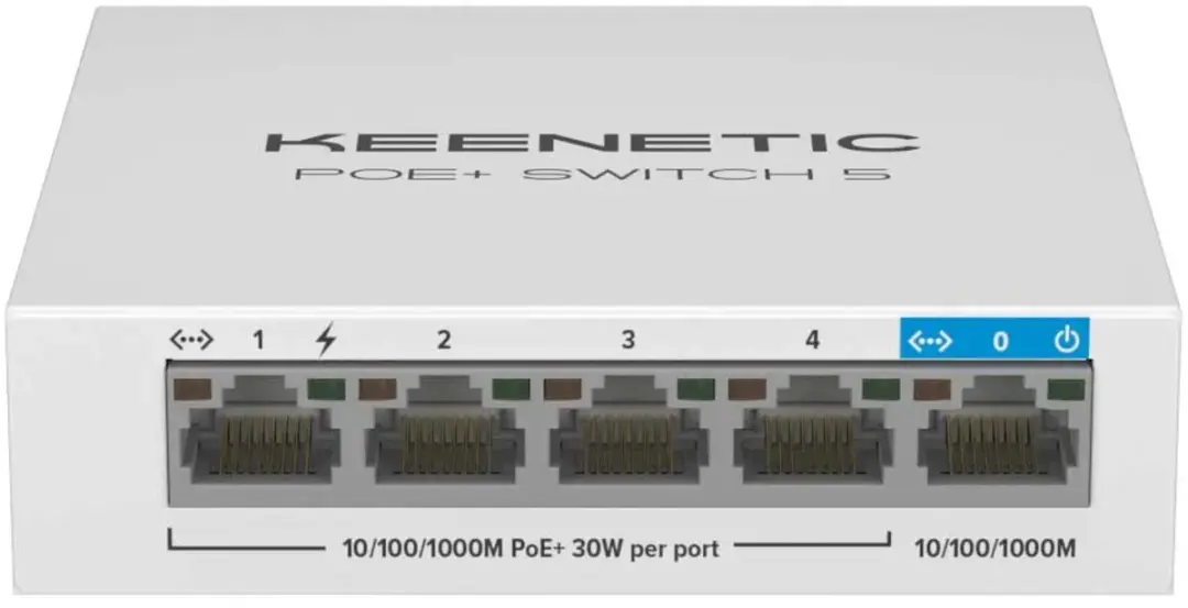 Keenetic PoE+ Switch 5 KN-4610-01-EU - 60W - Wit - afbeelding 4 van 6