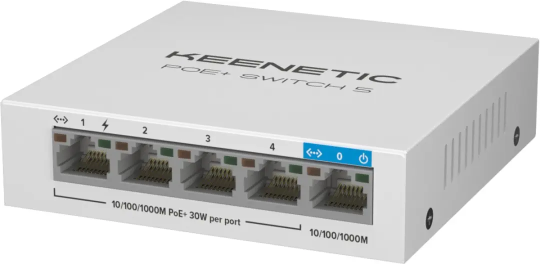 Keenetic PoE+ Switch 5 KN-4610-01-EU - 60W - Wit - afbeelding 6 van 6