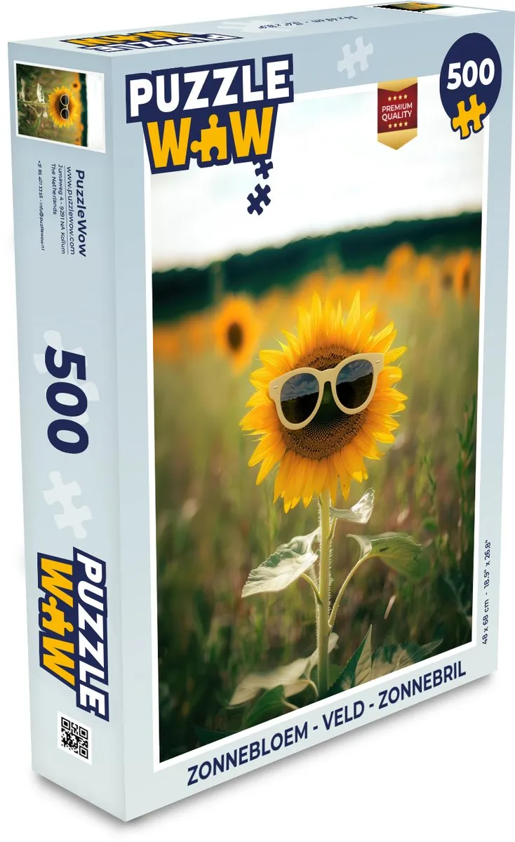 PuzzleWow Zonnebloem Legpuzzel 500 Stuks