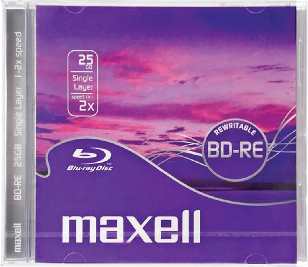 Maxell behuizing: MAXELL BLU-RAY 1-2X SPEED 25GB SINGLE LAYER