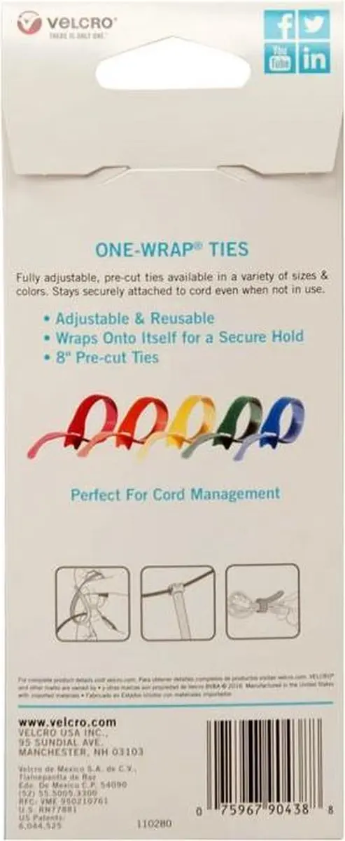 Velcro ONE-WRAP Klittenbandstrips 12mm x 20cm - 5 Stuks - afbeelding 6 van 6