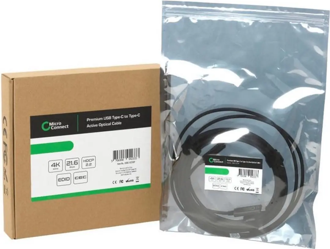 Microconnect MC-USB3.1C15OP USB-kabel 15m - Zwart - afbeelding 4 van 6