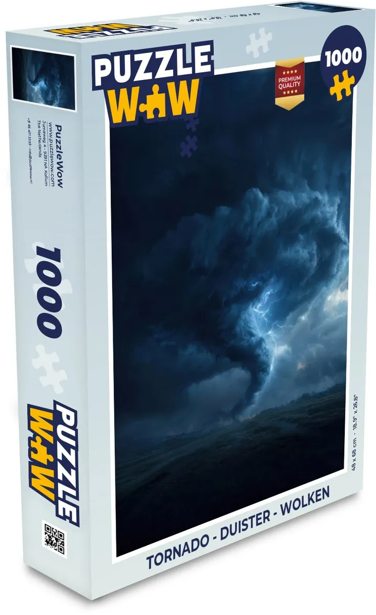 PuzzleWow Tornado Legpuzzel 1000 Stuks