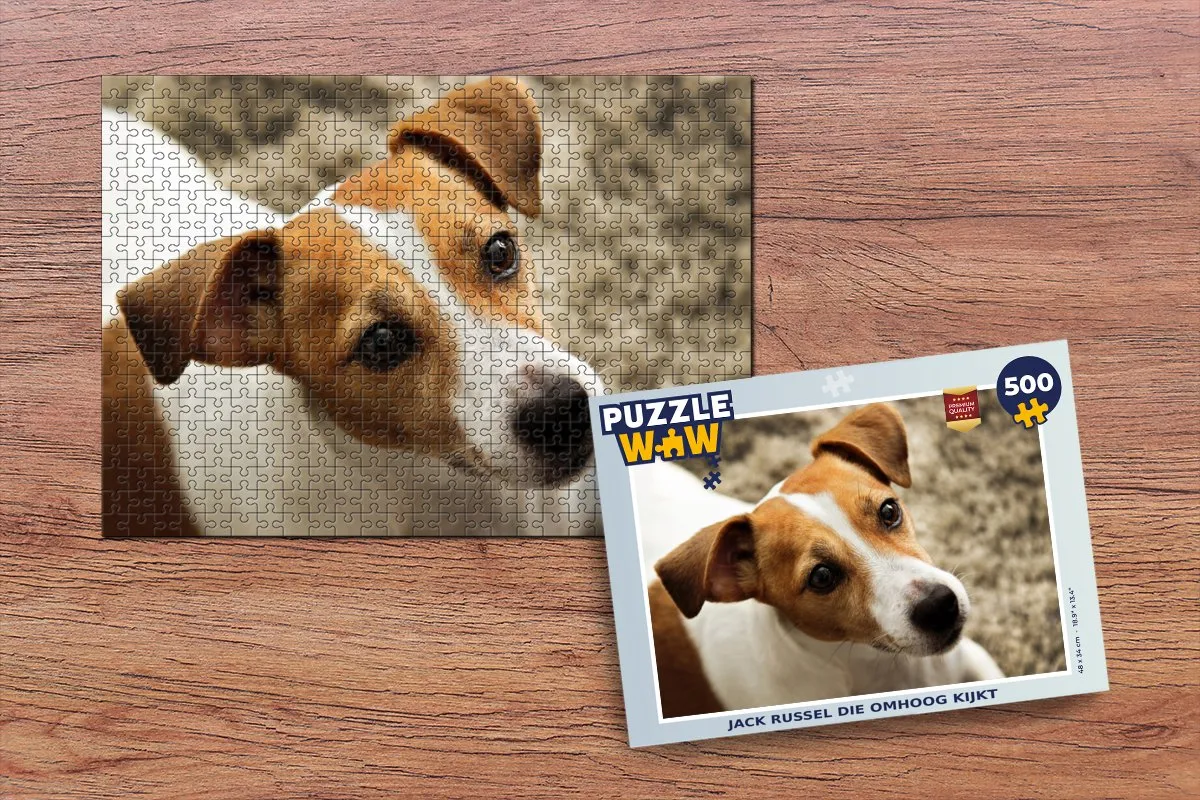 PuzzleWow Jack Russel Legpuzzel 500 Stuks - Multicolor