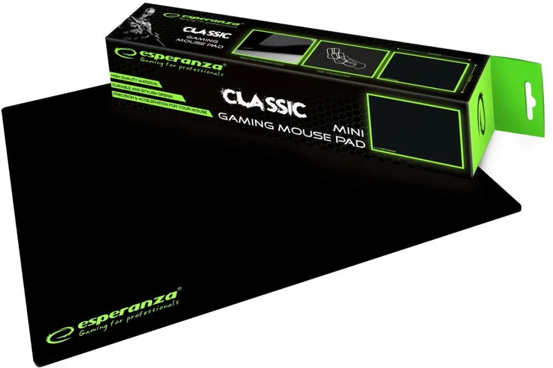 Esperanza Gaming Classic Mini EGP101K Muismat - Zwart - afbeelding 3 van 6