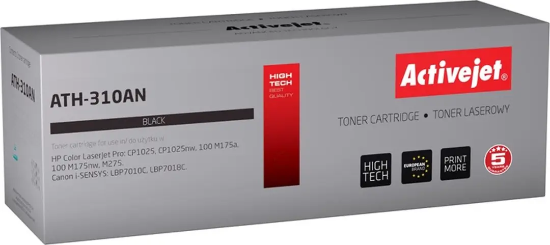 ActiveJet ATH-310AN Toner - Zwart - vervangt HP CE310A - afbeelding 2 van 3