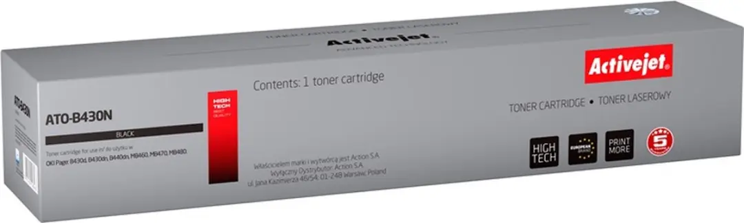 ActiveJet ATO-B432N Toner - OKI 45807106 Vervanging - Zwart - afbeelding 2 van 3