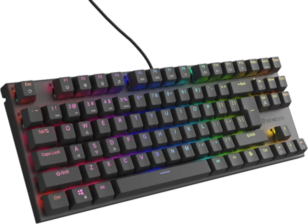 GAMING TOETSENBORD GENESIS THOR 303 TKL ZWART US LAYOUT RGB BACKLIGHT MECHANISCH